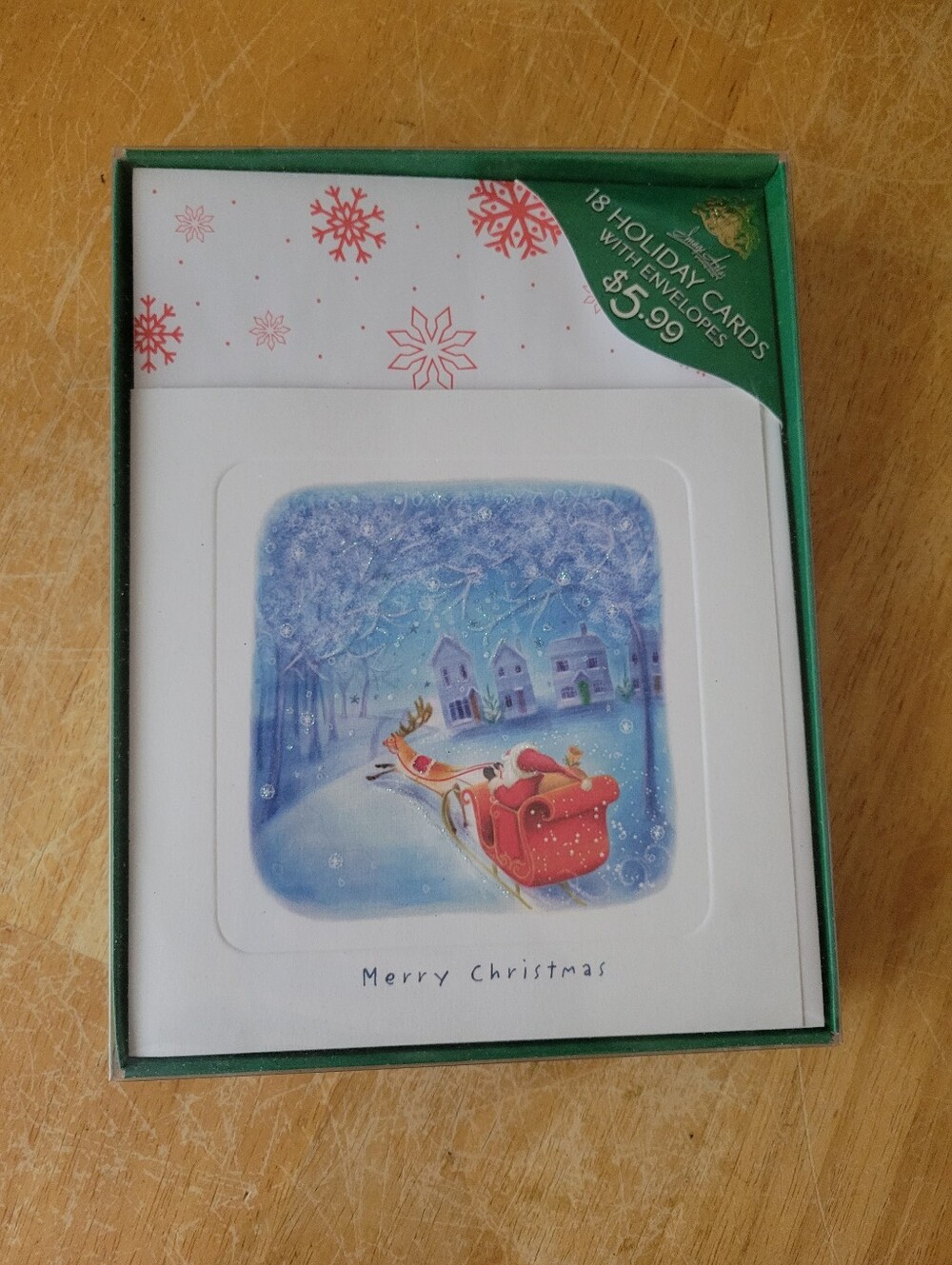 Image Arts Inc Holiday Christmas Cards 18 With Envelopes Santa Sleigh